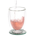 350ml Borosilicate Clear double wall  glass Cup